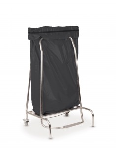 Porte sac poubelle inox 110L