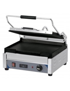 Grill Panini Grand Premium Rainurée - Lisse avec minuteur