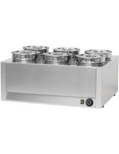 Bain-marie à sauce 6 cuves