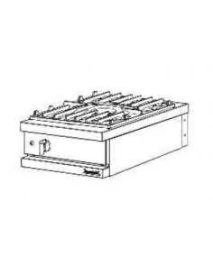 Table de cuisson gaz 1 feu sans couvercle à poser