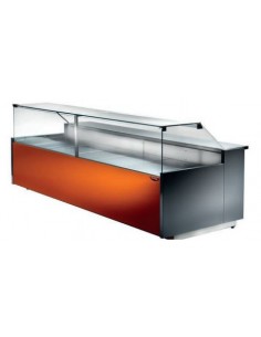 Vitrine réfrigérée 3890mm sans réserve vitrage bas Groupe logé M1000