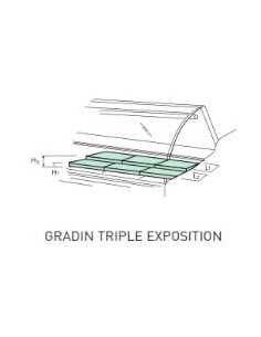 Gradin triple exposition L3841mm