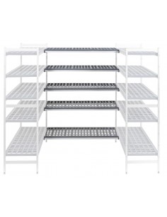 Rayonnage 2 Retours 5 Niveaux 5711 Dim L 1783 P 460 H 1685mm