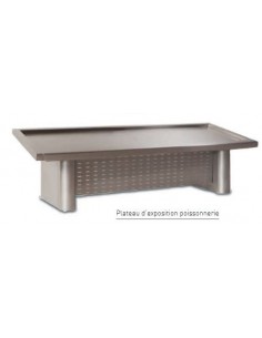 Plateau d'exposition incliné inox Longueur 1365mm