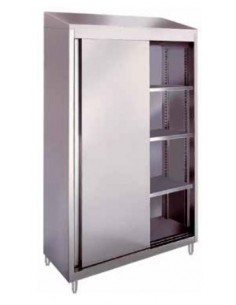 Armoire inox de rangement 950mm portes coulissantes