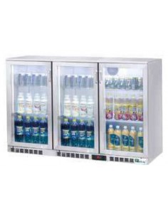 Arrière-bar Ext Inox Groupe Logé 3 Portes coulissantes vitrées 320L