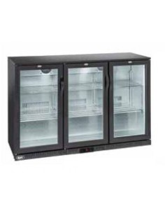 Arrière-bar Ext Noir Groupe Logé 3 Portes battantes vitrées 320L