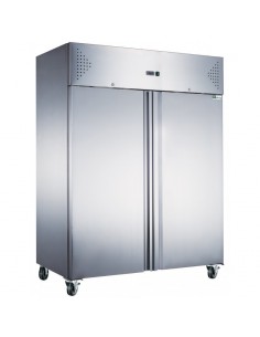 Armoire froide positive 1300L Ext inox 2 Portes pleines Groupe Logé