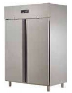 Armoire froide positive 1410L Ext inox 2 Portes pleines Groupe Logé