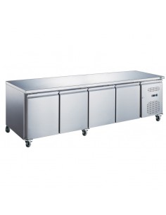 Table réfrigérée Positive GN1/1 Sans dosseret 553L 4 Portes pleines Dessus inox