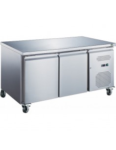 Table réfrigérée Positive Pâtisserie Sans dosseret 390L 2 portes Plan travail inox