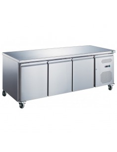 Table réfrigérée Positive Pâtisserie Sans dosseret 580L 3 portes Plan travail inox
