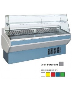 Vitrine d'exposition 2.00m Vitrage droit Froid ventilé Prof 820mm