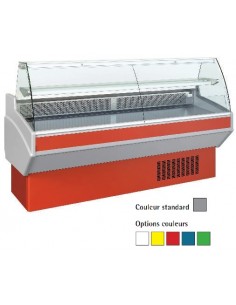 Vitrine d'exposition 1.29m Vitrage bombé Froid ventilé Prof 820mm