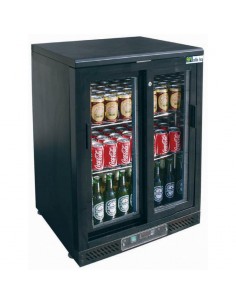 Arrière-bar Ext Noir Groupe logé 1 Porte vitrée coulissante 140L