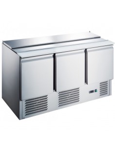 Saladette 3 Portes Profondeur 700mm Dessus Bacs GN1/1 Volume 368 litres