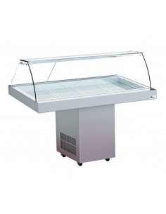 Vitrine 1410mm réfrigérée à poissons Groupe Logé Froid statique