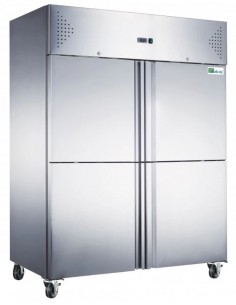 Armoire froide négative 1400L inox 4 PortIllons pleins Groupe Logé