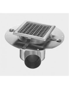 Siphon inox Panier Sortie D100 L200 P200 Latéral grille caillebotis