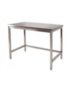 Table inox Eco Centrale Etagère basse 4 Pieds 1000x600mm