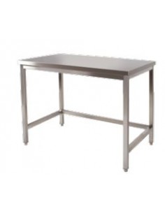 Table inox Eco Centrale Etagère basse 4 Pieds 1200x600mm