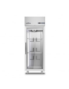 Armoire froide négative 600L Ext Inox 1 porte vitrée Sans groupe