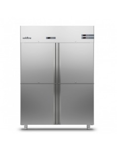 Armoire froide positive 1400L Ext Inox 4 porte/portillon Sans groupe