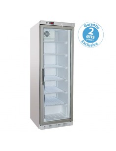 Armoire froide négative 400L Ext Blanc 1 porte vitrée Groupe Logé