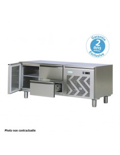 Soubassement réfrigéré 265L Gamme 700 Largeur 1750 Placard 1 porte 4 tiroirs