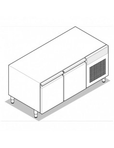 Soubassement réfrigéré 170L Gamme 700 Largeur 1200 Placard 2 portes