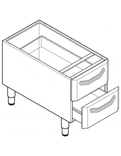 Support avec Placard 2 tirroirs Gamme 600