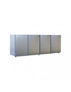 Arrière-bar Inox Série CLASSIC sans groupe 4Larges Portes pleines 722L