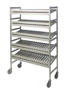 Rayonnage incliné Avec roulette 4 Niveaux 6611 Dim L1080 P460 H1820 mm