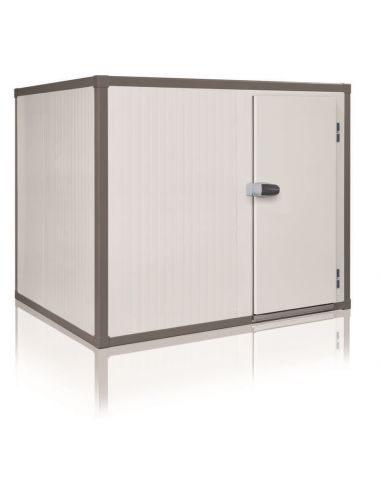 Chambre froide Négative Eco100 Sol piéton HI2,4 Ext3x3,4 V21,5m3 Porte 800x1900mm Soupape Chevrons
