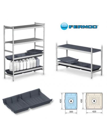 Bacs de rétention 6622 pour Niveaux P460mm L900mm