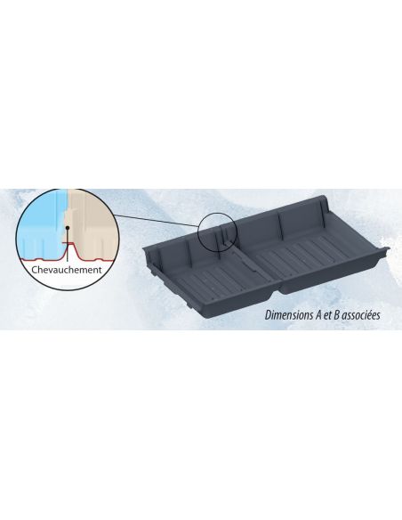 Bac B de rétention 6611-6811 P460mm - 430 x 420mm
