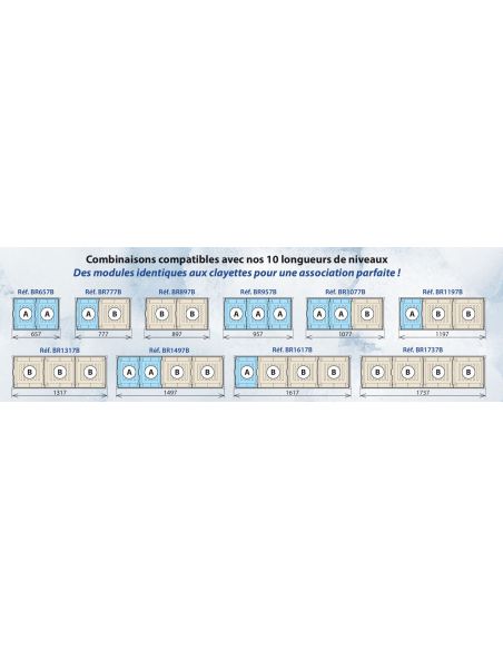 Bacs de rétention 6622 pour Niveaux P460mm L660mm